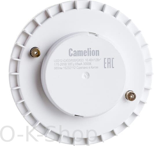 Светодиодная лампа Camelion LED12-GX53/830/GX53 12Вт 220В