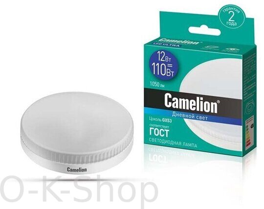Светодиодная лампа Camelion LED12-GX53/865/GX53 12Вт 220В
